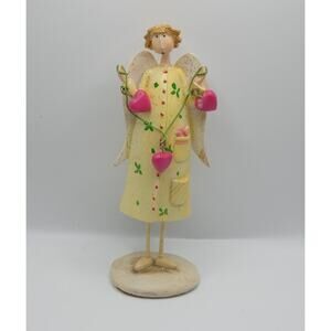 Greenbrier International Polystone Lady #610 Angel with Hearts - Vintage